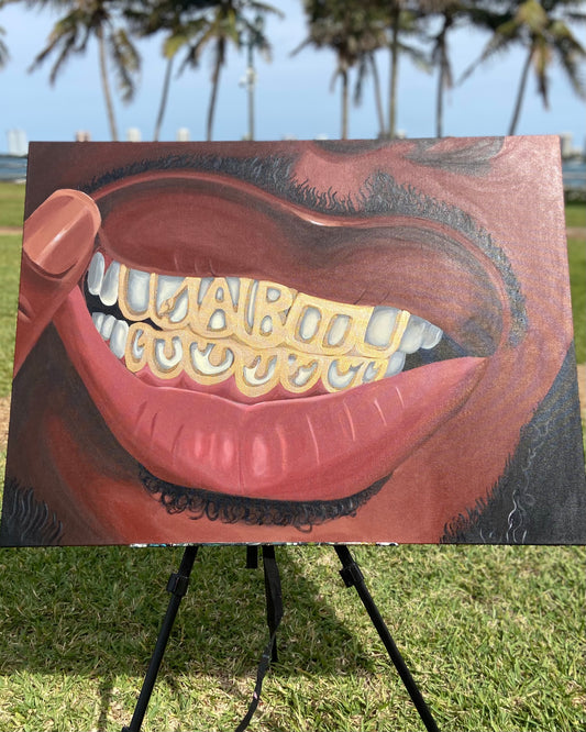 Golds | Gold Grillz Painting | Grillz Art