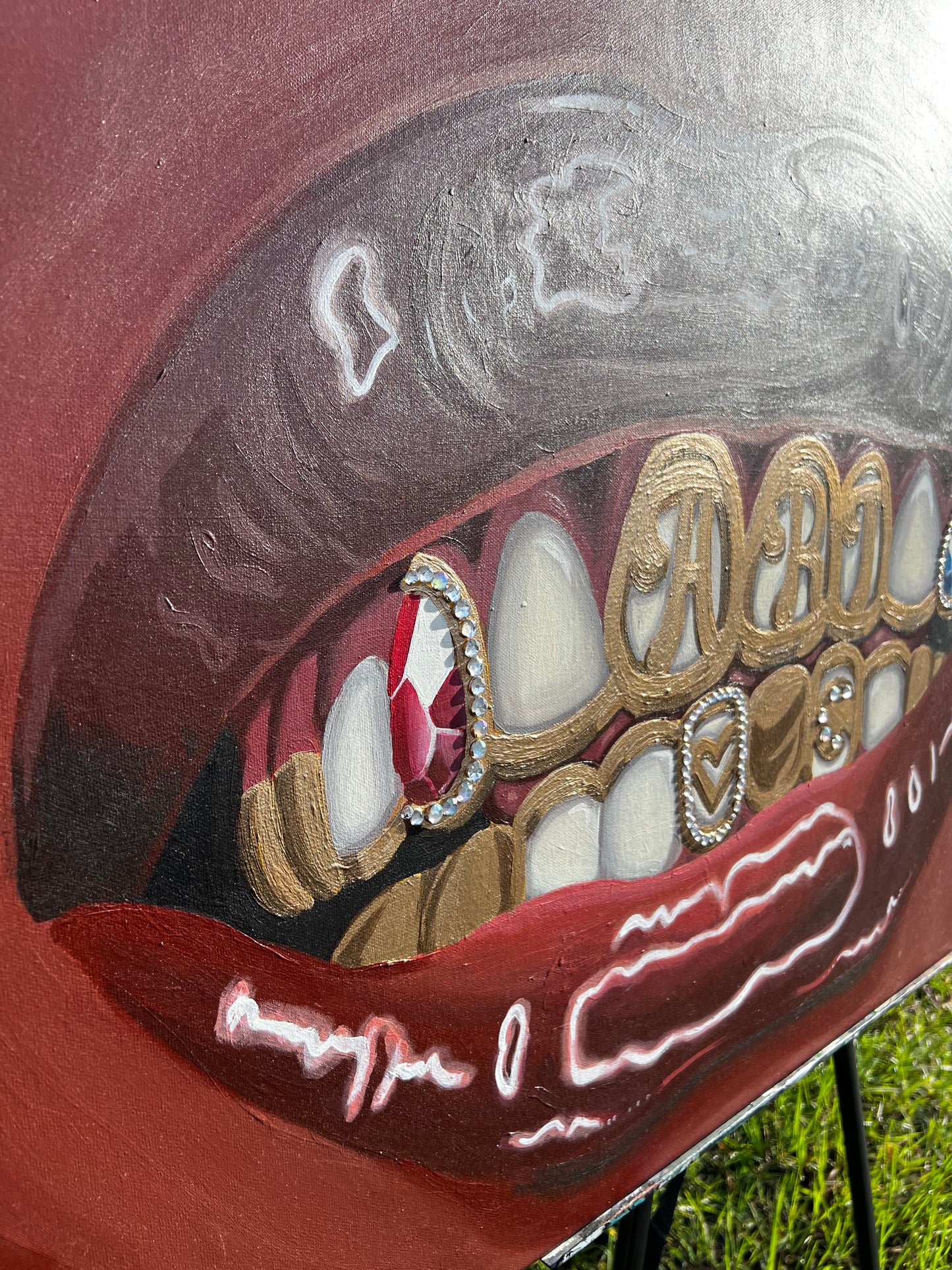 Gems | Gold Grillz Painting | Grillz Art