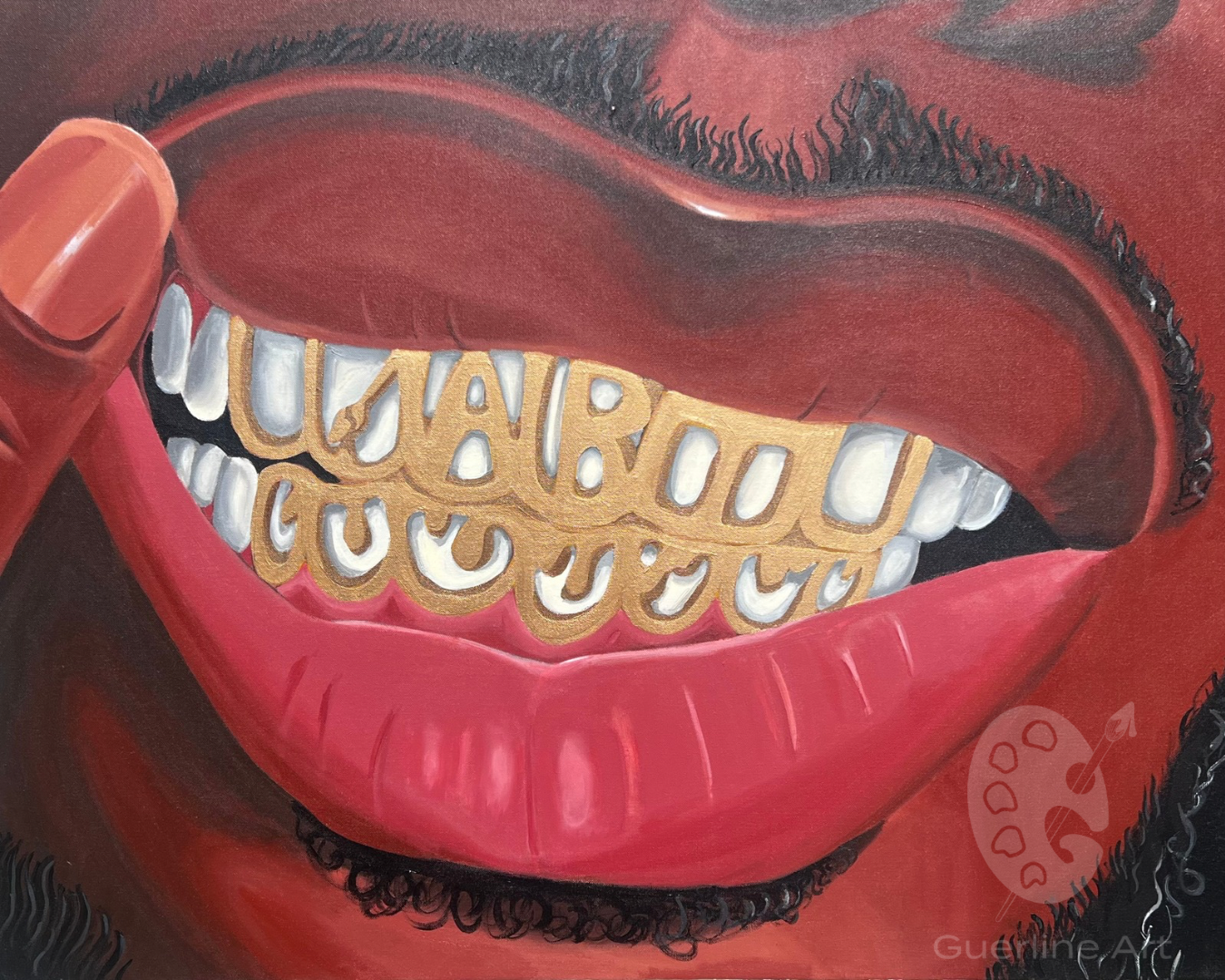 “Golds” Art Print | Gold Grillz Painting | Grillz Art