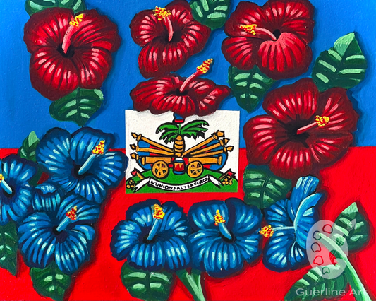 AYITI Art Print | Haitian Flag Wall Art