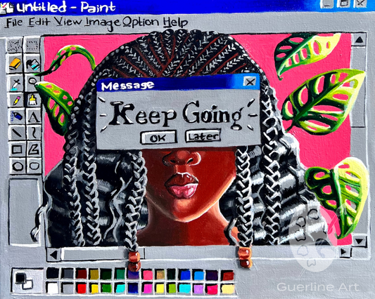 Keep Going Art Print | MS Paint Art